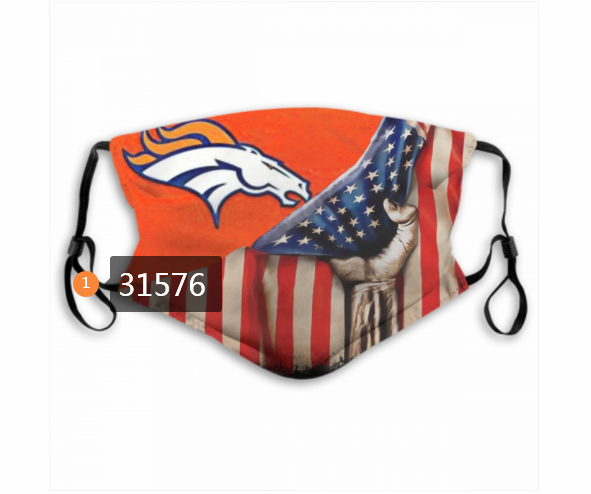 NFL 2020 Denver Broncos #10 Dust mask with filter->nfl dust mask->Sports Accessory